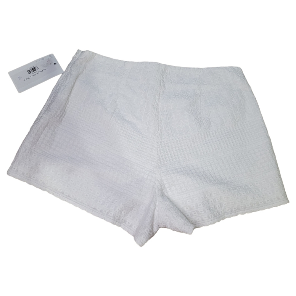 Free People White Cheeky Embroidered Shorts - Picture 3 of 7
